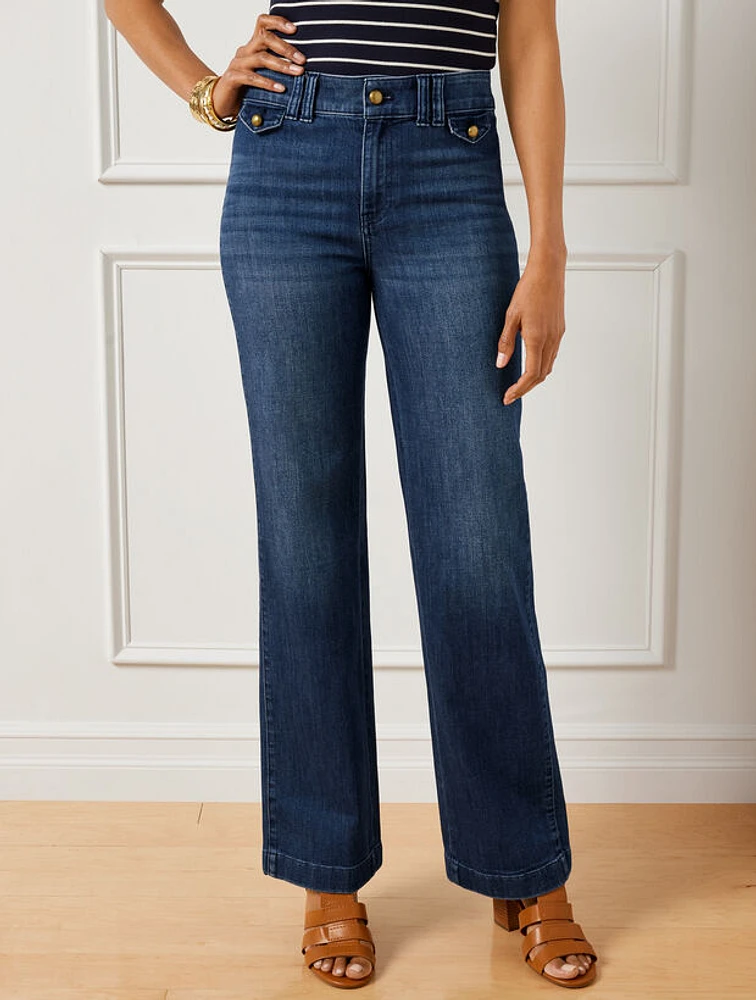 Wide Leg Jeans - Nile Wash