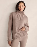 V-Rib Mockneck Sweater