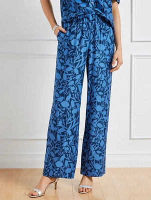 Wide Leg Pants - Placed Vines