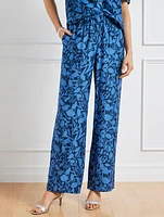 Wide Leg Pants - Placed Vines