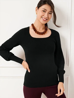 Merino Wool Square Neck Sweater