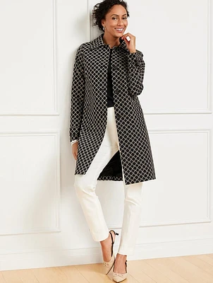 Jacquard Mac Coat - Geo