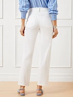 Mid Rise Stovepipe Jeans - White