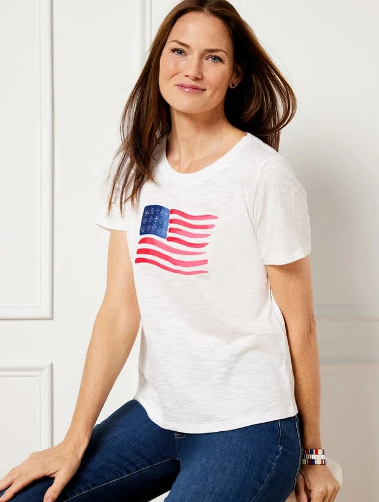 Painted Flag Crewneck Tee