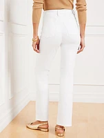 High-Waist Barely Boot Jeans -  White