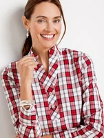 Metallic Non-Iron Popover - Classical Plaid