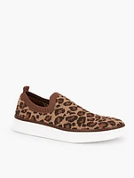 Brittany Knit Slip-On Sneakers - Leopard