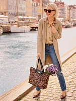 Kendell Leopard Leather Tote