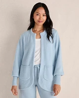 Cashmere Shaker Stitch Flyaway Cardigan