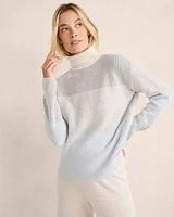 Plaited Cashmere Turtleneck Sweater