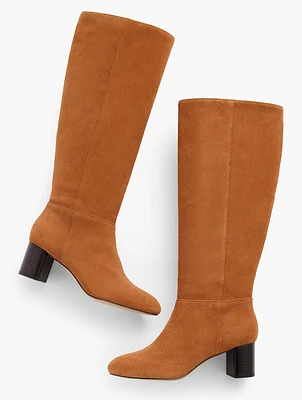 Pardo Suede Tall Boots