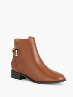 Tish Leather Buckle Ankle Boots