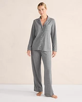 Marled Knit Pajama Set