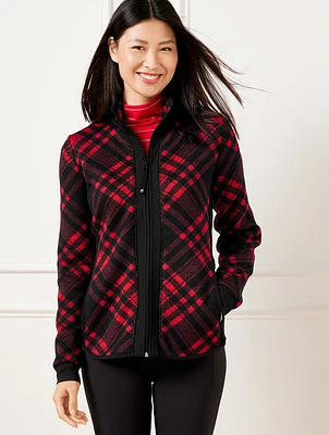 Cozy Fleeceback Jacket - Wintery Plaid