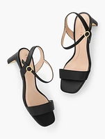 Cayden Nappa Block Heel Sandals