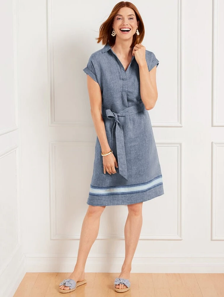 Linen Popover Shirtdress