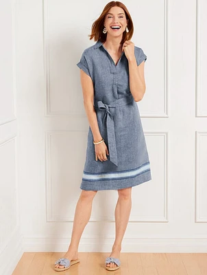 Linen Popover Shirtdress