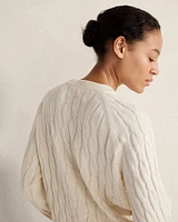 Cotton Cashmere Cable Knit Sweater