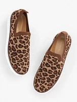 Brittany Knit Slip-On Sneakers - Leopard