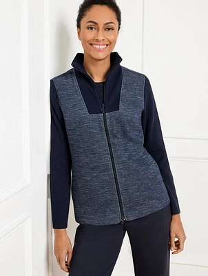 AirKnit Stretch Mockneck Sweater Jacket