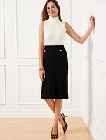 Luxe Ponte Pencil Skirt