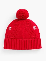 Bobble Argyle Hat