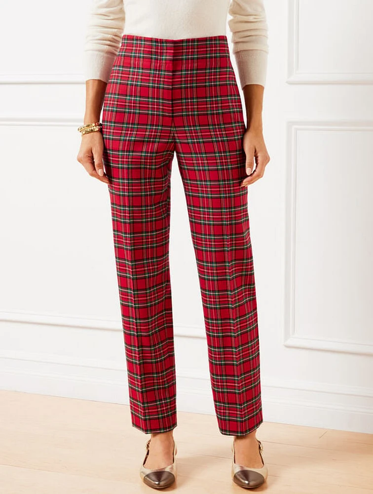 Tapered Ankle Pants - Apple Cider Plaid