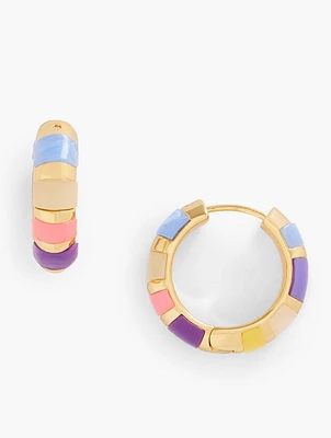 Tubular Hinge Hoop Earrings