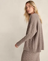 Organic Cotton Blend Cable Cocoon Cardigan