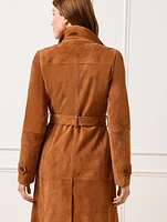 Suede Trench Coat