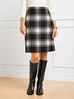 Fireplace Plaid A-Line Skirt