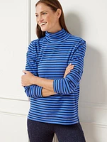 Asymmetrical Zip Mockneck Pullover