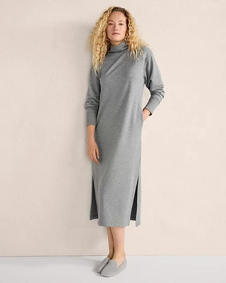 Fleece Turtleneck Sweater Dress