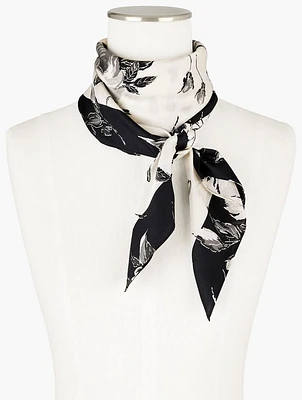 Rosey Bouquets Floral Silk Square Scarf