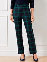 Talbots Southampton Straight Leg Pants - Dashing Black Watch Tartan