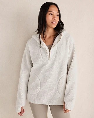 Curly Sherpa Quarter-Zip Hoodie