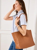 Woven Leather Tote