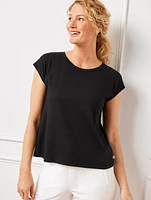 Supersoft Jersey Pleated Back Tee