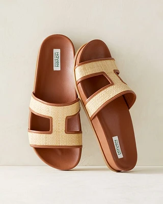 Raffia Cutout Slides