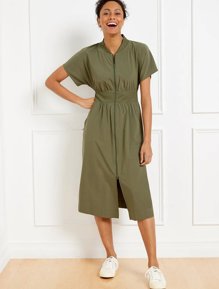 Lightweight Woven Stretch Utility Dress