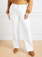 Wide Leg Jeans - White