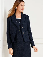 Ribbon Tweed Cropped Jacket