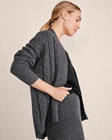 Organic Cotton Blend Cable Cocoon Cardigan