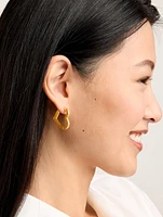 Open Heart Hoop Earrings