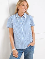 Embellished Short Shirt - Daffodil Stripe