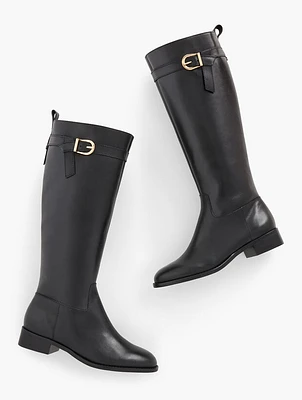 Tish Tie Leather Riding Boots