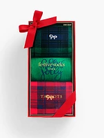 Plaid Bow 3-Pack Sock Gift Set