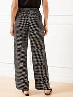 Wide Leg Pants - Oval Dot