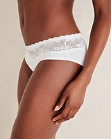 Cotton Bikini with Lace Waist