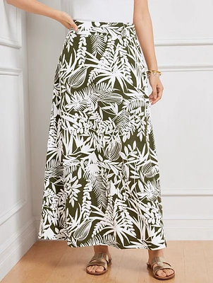 Jersey Maxi Skirt - Silhouette Ferns